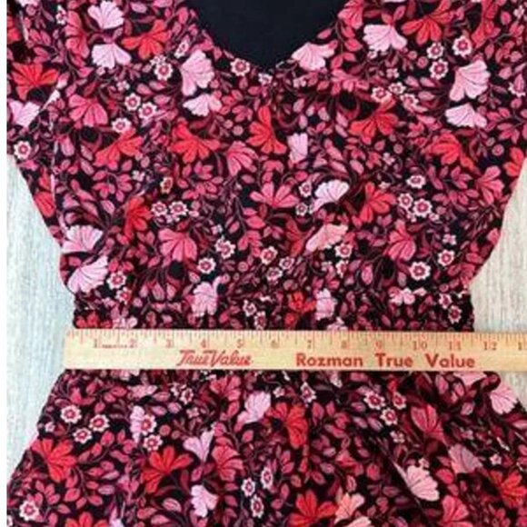 Draper James Floral Print Long Sleeve Smocked Waist dress size xs - Picture 8 of 12